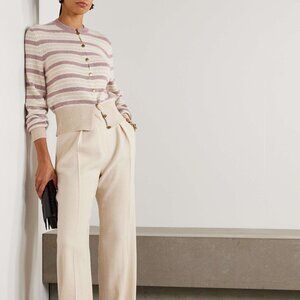 LORO PIANA Striped cashmere cardigan